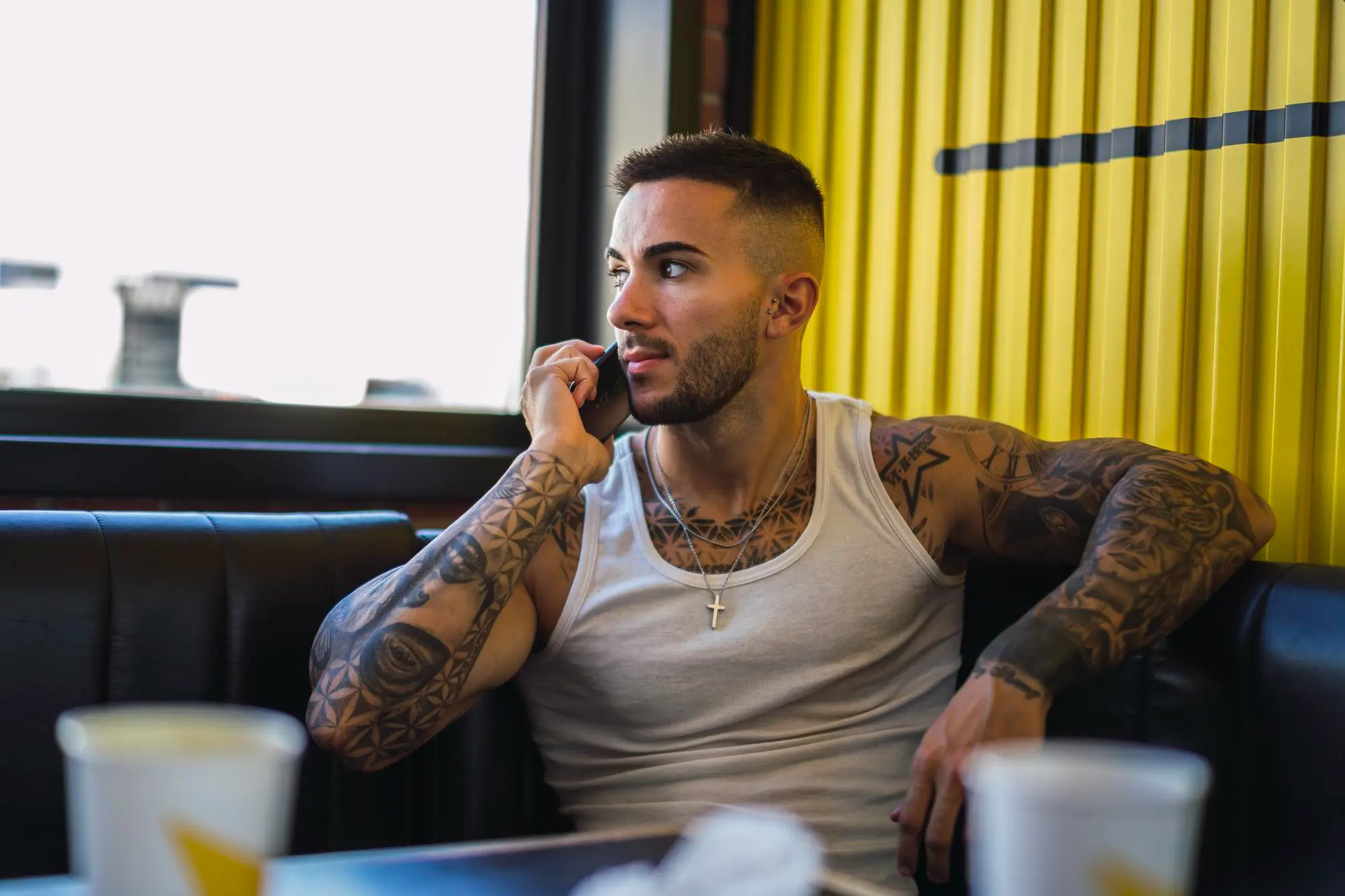 man talking on the phone
